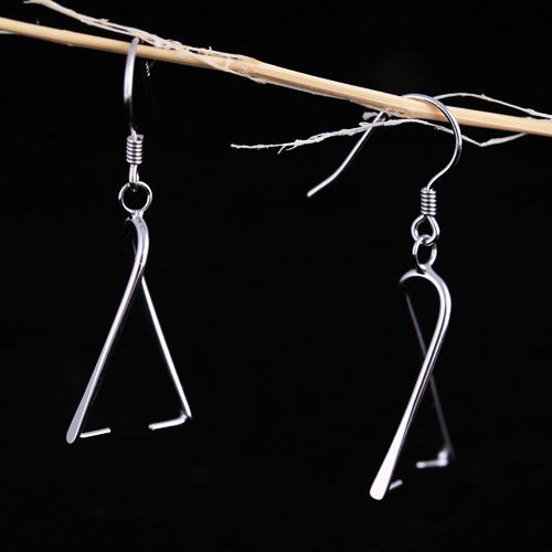 Fine Silver 925 Sterling Silver 11mm Pearl or Round Bead Semi Mount Chandelier Hook Earrings