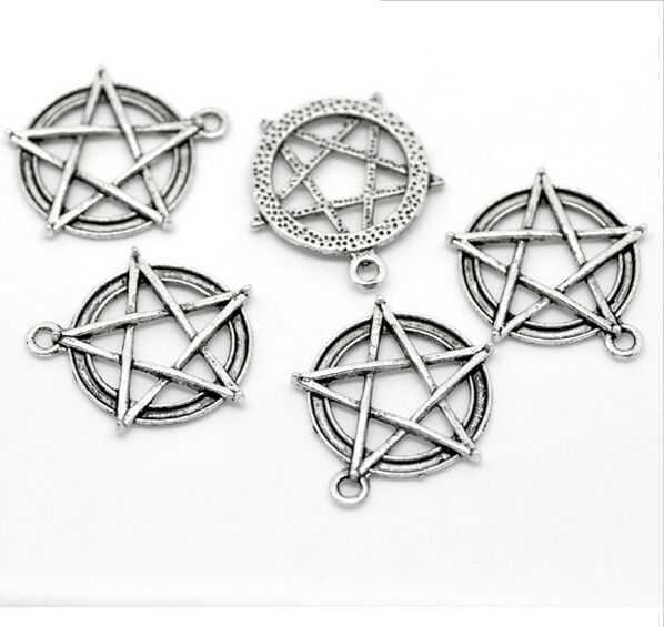 100pcs/lot Metal Zinc Alloy Pentagram Charms Star Charms Antique Silver for DIY Jewelry Pendant Charms Making Finding 30x28mm, Bronze;silver
100pcs/lot Metal Zinc Alloy Pentagram Charms Star Charms Antique Silver for DIY Jewelry Pendant Charms Making Finding 30x28mm, Bronze;silver