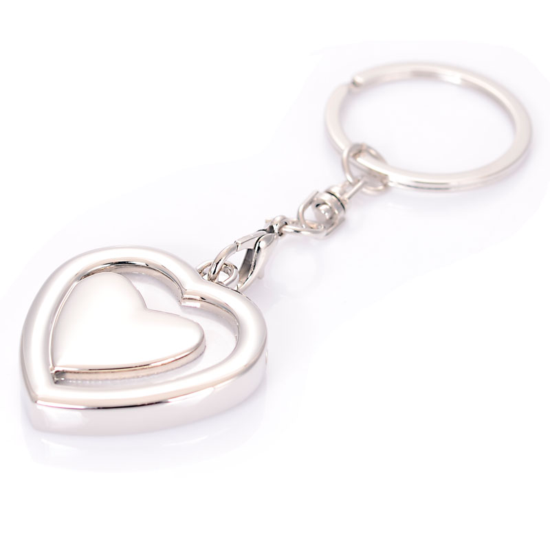 New Heart Key Chain Car Personalized Photo Frame Couple Car Keychain Creative Key Holder For Friend Gift