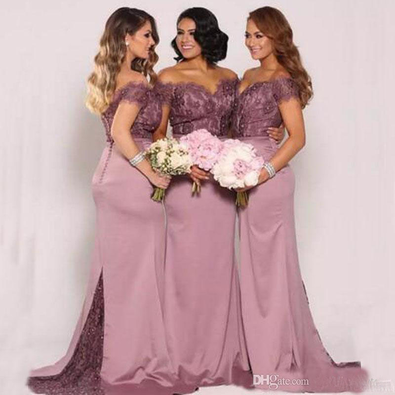 Classic Mermaid Bridesmaid Dress V-NECK Off the Shoulder Lace Top Fit Bridesmaids Dresses Sheer Train Choose Colors From Color Chart
Classic Mermaid Bridesmaid Dress V-NECK Off the Shoulder Lace Top Fit Bridesmaids Dresses Sheer Train Choose Colors From Color Chart