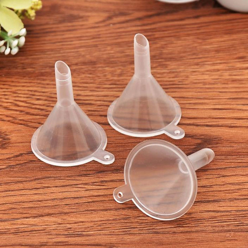 100pcs Plastic Mini Small Funnels For Perfume Liquid Essential oil filling empty bottle Packing Tool fast shipping