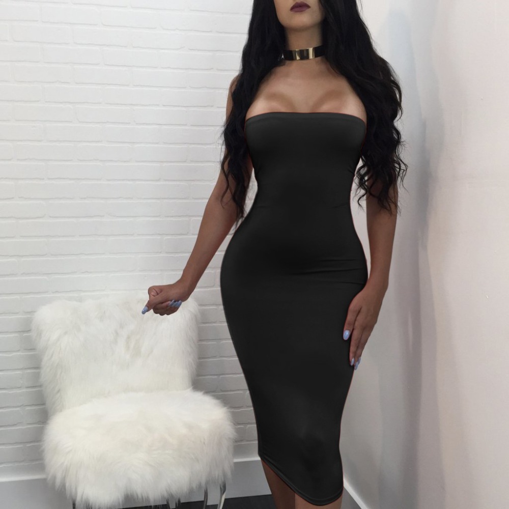 Hot fashionable popular 2017 bandage dress sexy backless club dress ladies strapless bodycon dress WY6310 q1118