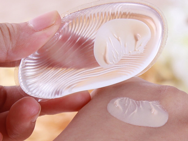 Transparent Silica Gel Make up puff Diaphanous Sponge Powder Cosmetic Puff Silicone Blender Blending Flawless Powder Puff