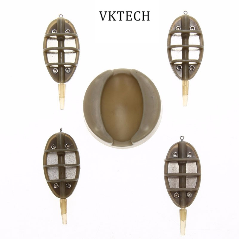 4Pcs/Set Method Feeder Carp Fishing Feeder Tool For Fishing Inline with Mould Carp Lead Sinker Free Lead Pesca Feeding Trough
4Pcs/Set Method Feeder Carp Fishing Feeder Tool For Fishing Inline with Mould Carp Lead Sinker Free Lead Pesca Feeding Trough