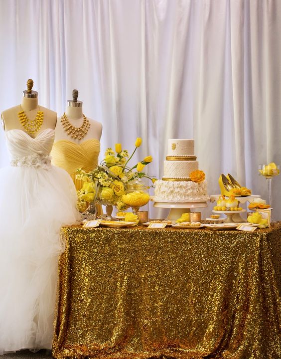 Great Gatsby wedding table cloth Gold Bling round and rectangle Add Sparkle with Sequins wedding cake table idea Masquerade Birthday Party
