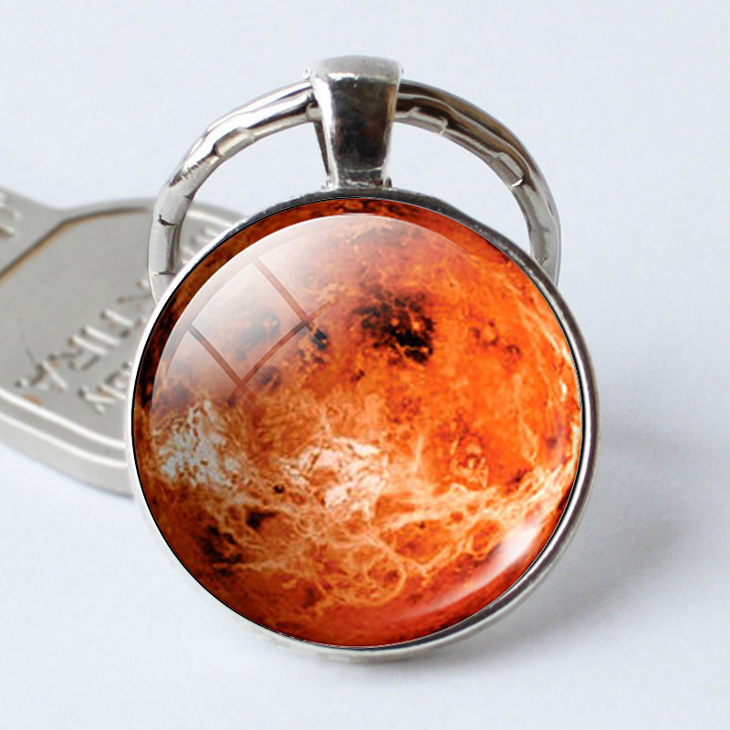 High quality Earth full moon gem creative glass key chain pendant KR394 Keychains mix order 20 pieces a lot