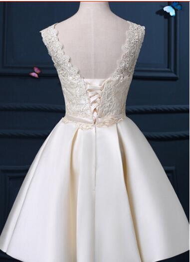 2017 New Real Evening Dresses with Sashes Elegant High Neck A-Line Backless Girls Women Short Ball Prom Party Graduation Formal Dress
