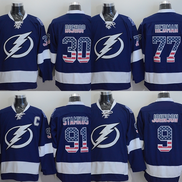 Factory Outlet Men's Tampa Bay Lighting #9 Tyler Johnson #30 Bishop #77 Victor Hedman #91 Stamkos flag logo ice hockey jerseys free shipping, Black;red
Factory Outlet Men's Tampa Bay Lighting #9 Tyler Johnson #30 Bishop #77 Victor Hedman #91 Stamkos flag logo ice hockey jerseys free shipping, Black;red