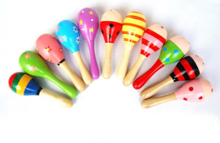 Colorful Wooden Toys Noise Maker Musical Baby Toys Rattles Baby Toy For Children Musical Instrument Learnning Toy