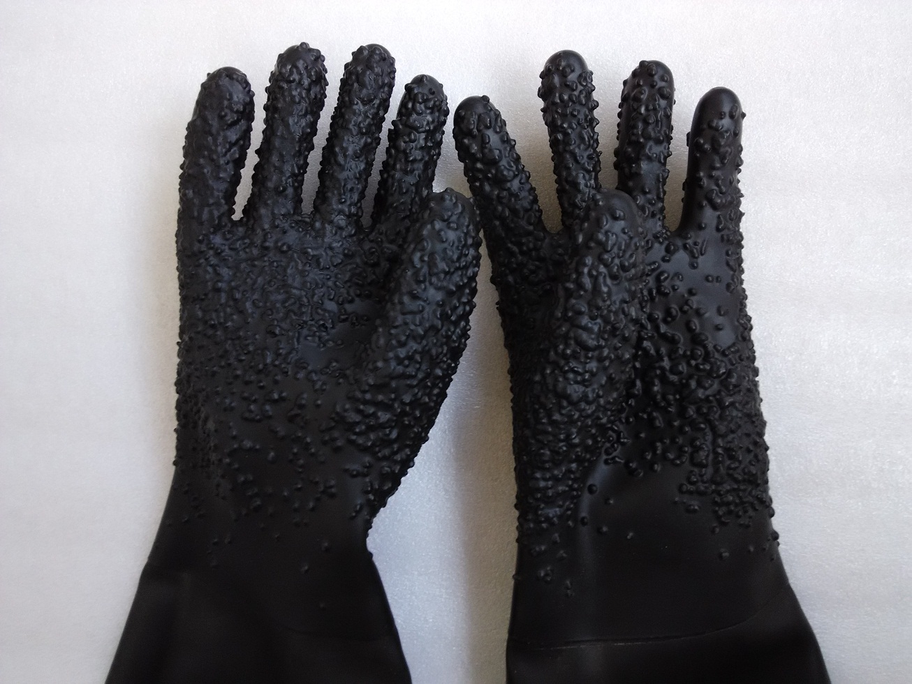 L650mm Rubber Long Gloves Sandblasting Protective for Sandblaster Cabinet