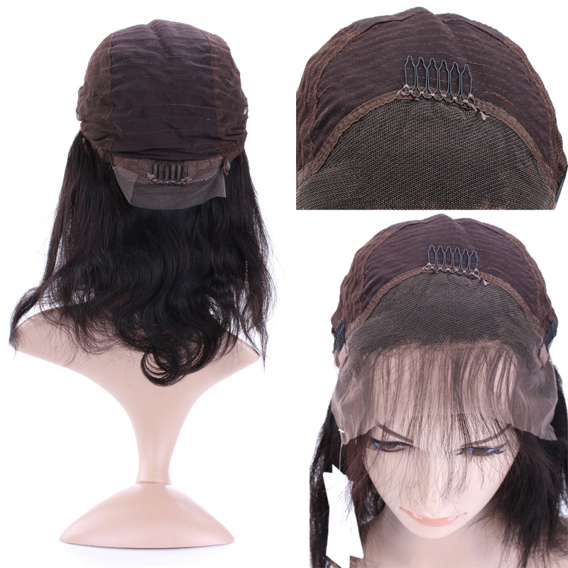 130 Density Brazilian Human Virgin Hair Full Lace Wigs With Baby Hair Body Wavy Lace Front Wigs For Black Women