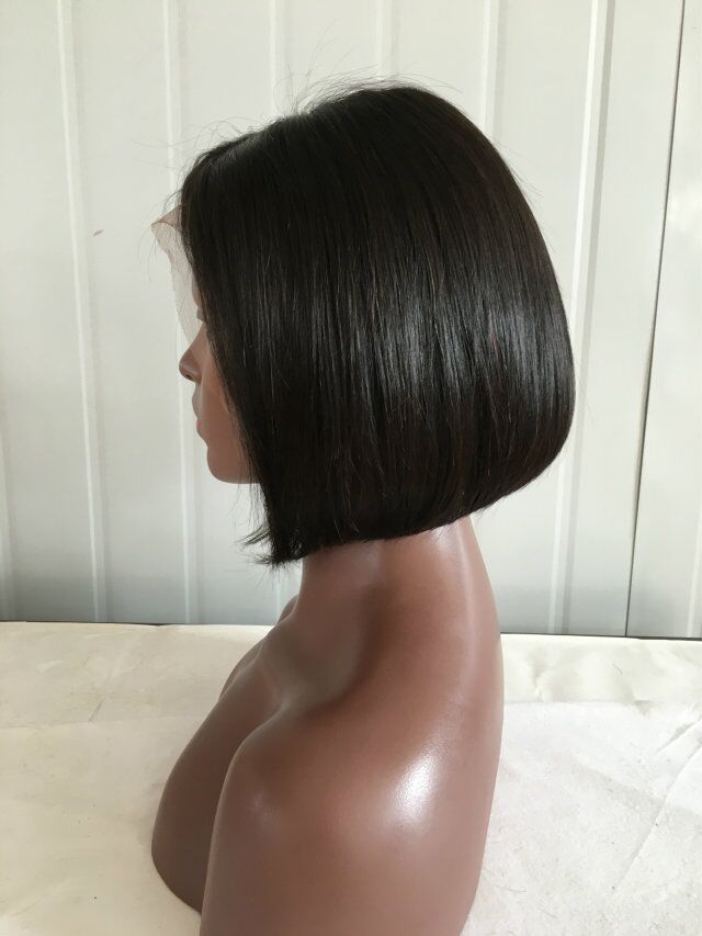 Top Quality 150% Cheap Glueless BOB Wigs Full Lace Human Hair Wigs For Black Women Straight Virgin Peruvian Hair Lace Front Wigs