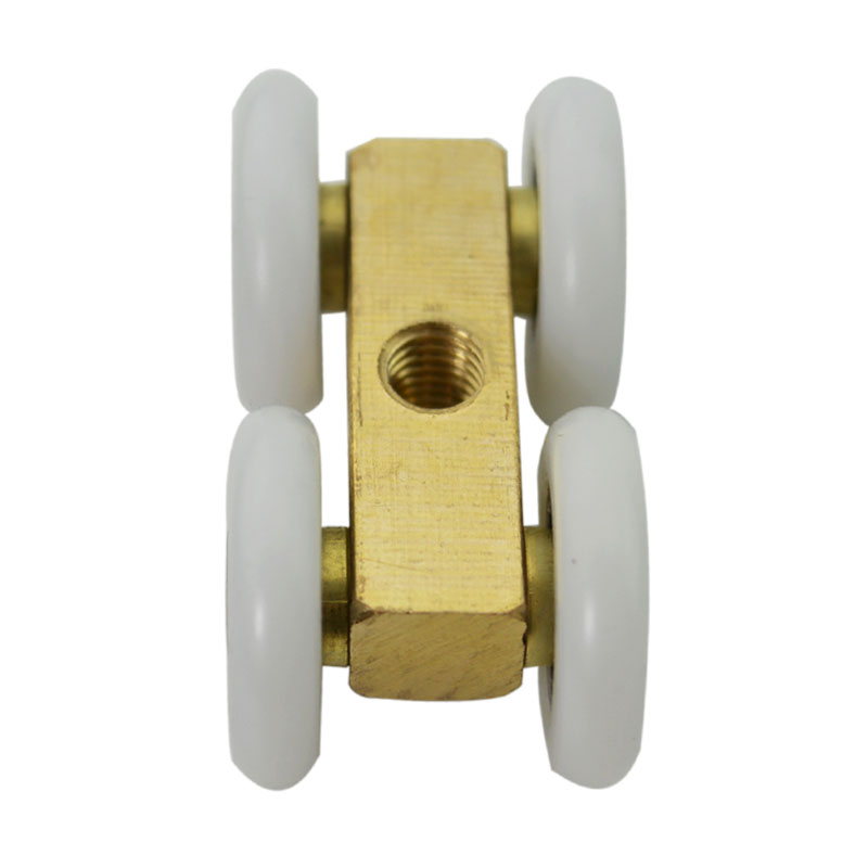shower room sliding glass door roller ultraquiet wooden window pulley hanging rail track nylon wheel hardware
