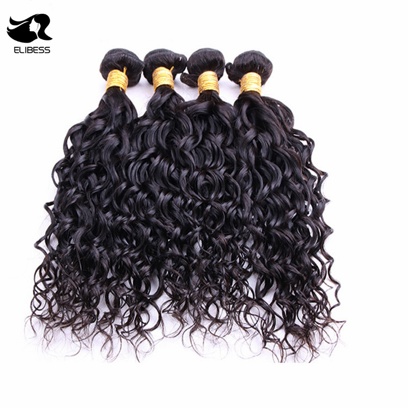 4pcs 100 human hair bundles water wave water curl 50g pc natural color indian mongolian curly virgin hair weave extensions free dhl
