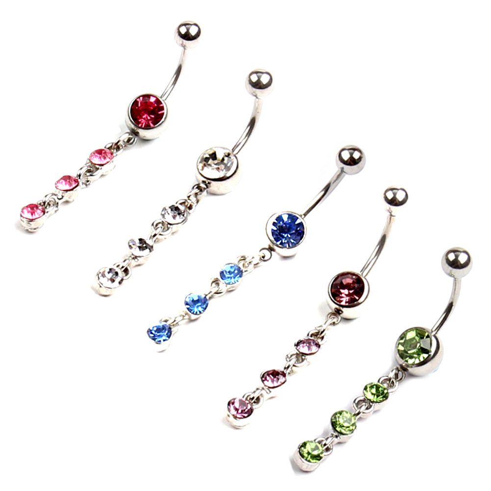 Free Shipping Hot New Jeweled Belly Button Rings Surgical Steel 5 Different Colors CZ Navel Rings HJ102
Free Shipping Hot New Jeweled Belly Button Rings Surgical Steel 5 Different Colors CZ Navel Rings HJ102