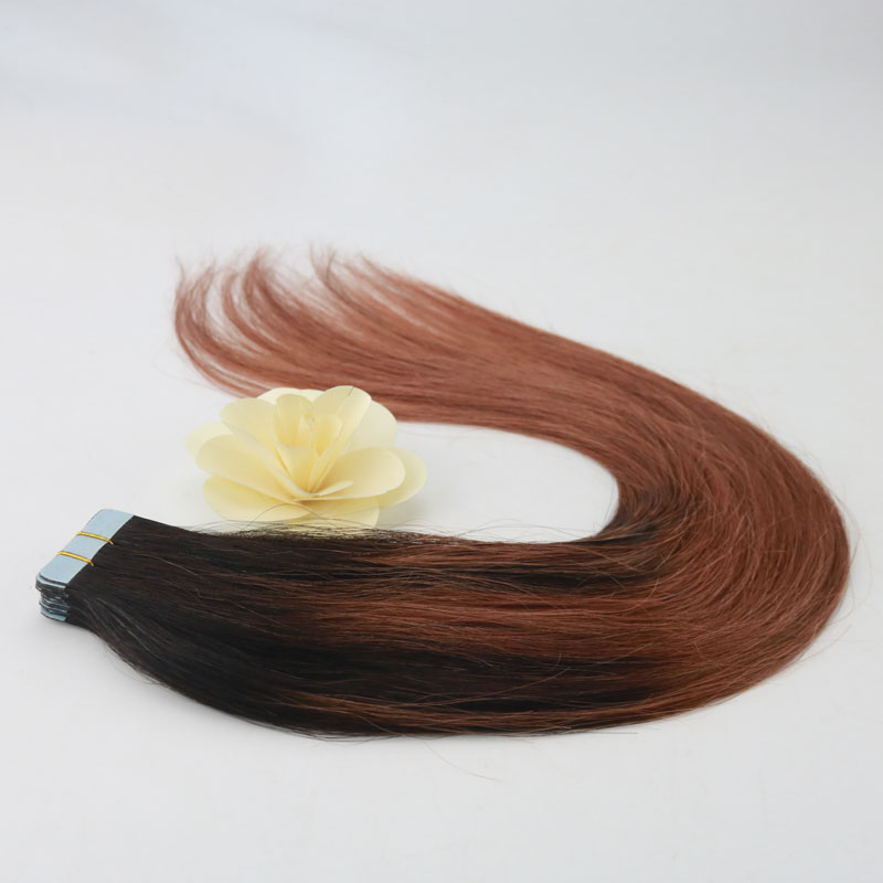 Wholesale Virgin Hair Popular Can Be Dyed And Ironed Pure Human Hair Straight Balayage Tape Hair Extensions