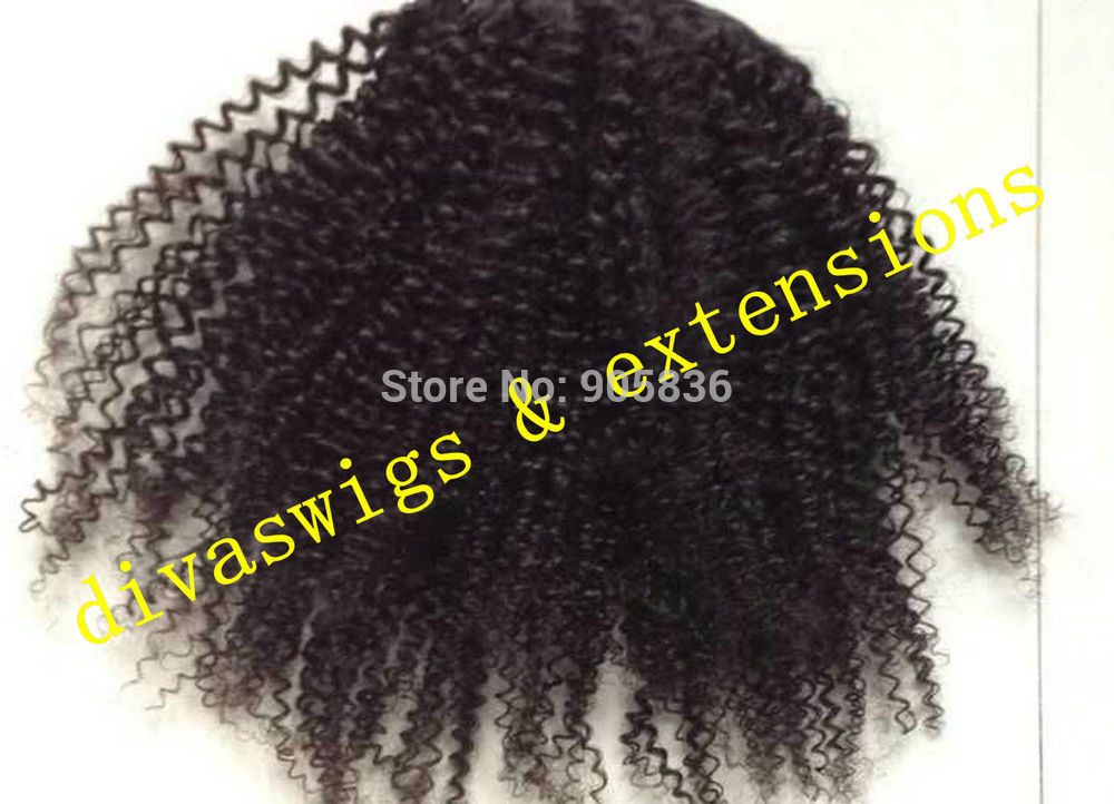 Short puff Afro Kinky Curly Hair Ponytail Hair extension Drawstring Ponytails Pieces Buns Peruca natural color