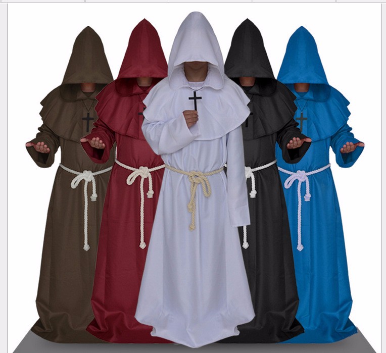 Fashion New Unisex Renaissance Christian Priest Cosplay Robe Medieval Monk Sorcerer Pastor Robe Halloween Cosplay Costume, Black
Fashion New Unisex Renaissance Christian Priest Cosplay Robe Medieval Monk Sorcerer Pastor Robe Halloween Cosplay Costume, Black