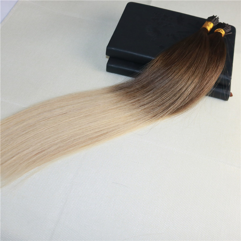 100% Virgin Brazilian Human Hair I-Tip Prebonded Hair Extensions Double Drawn Keratin Stick Fusion Remy Hair Extensions I Tip