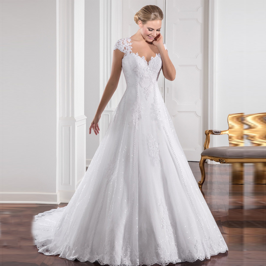 Vestido de Noiva A-Line Sequined Tulle Vintage Wedding Dress Sexy Back Wedding Gowns Lace Appliques Vestido de Casamento, Gold
Vestido de Noiva A-Line Sequined Tulle Vintage Wedding Dress Sexy Back Wedding Gowns Lace Appliques Vestido de Casamento, Gold