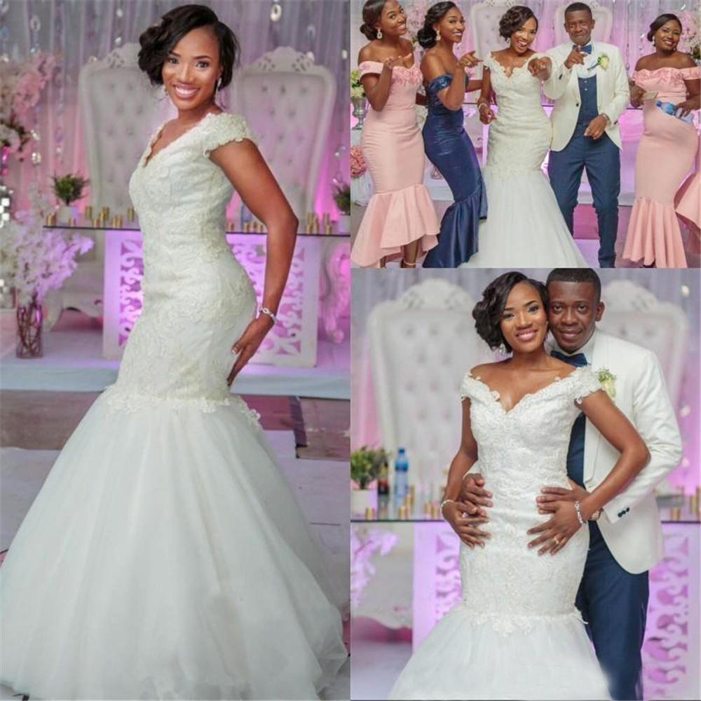 Vintage Cap Sleeves 2019 Lace V Neck Custom Made Bohemian Boho Trumpet Plus Size Wedding Gowns African Wedding Dresses, Custom made from color chart
Vintage Cap Sleeves 2019 Lace V Neck Custom Made Bohemian Boho Trumpet Plus Size Wedding Gowns African Wedding Dresses, Custom made from color chart