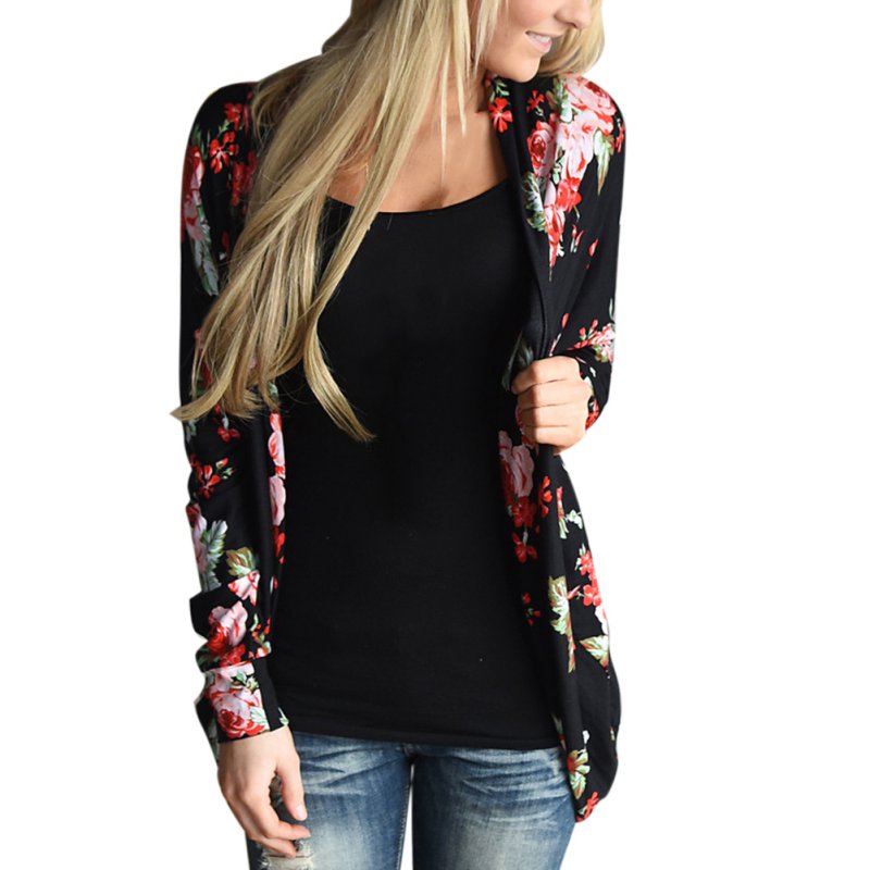 Wholesale- Womens Loose Outwear Boho Floral Print Long Sleeve Wrap Cardigans Casual Slim Coat Tops, Black
Wholesale- Womens Loose Outwear Boho Floral Print Long Sleeve Wrap Cardigans Casual Slim Coat Tops, Black