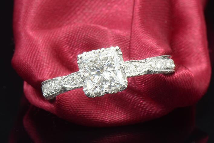 Victoria Princess Cut 1CT Luxury Jewelry 925 Sterling Silver White Topaz Simulated Diamond Wedding Custom Rings For Women Gift Size 4-11