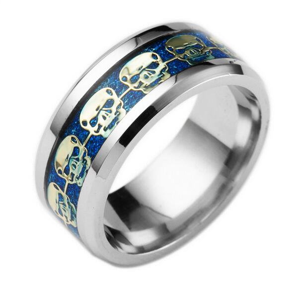 30pcs Top Quality Men's Skull Rings Stainless Steel 316L Gothic Biker Ring Comfort-fit rings Wholesale Jewelry Lot