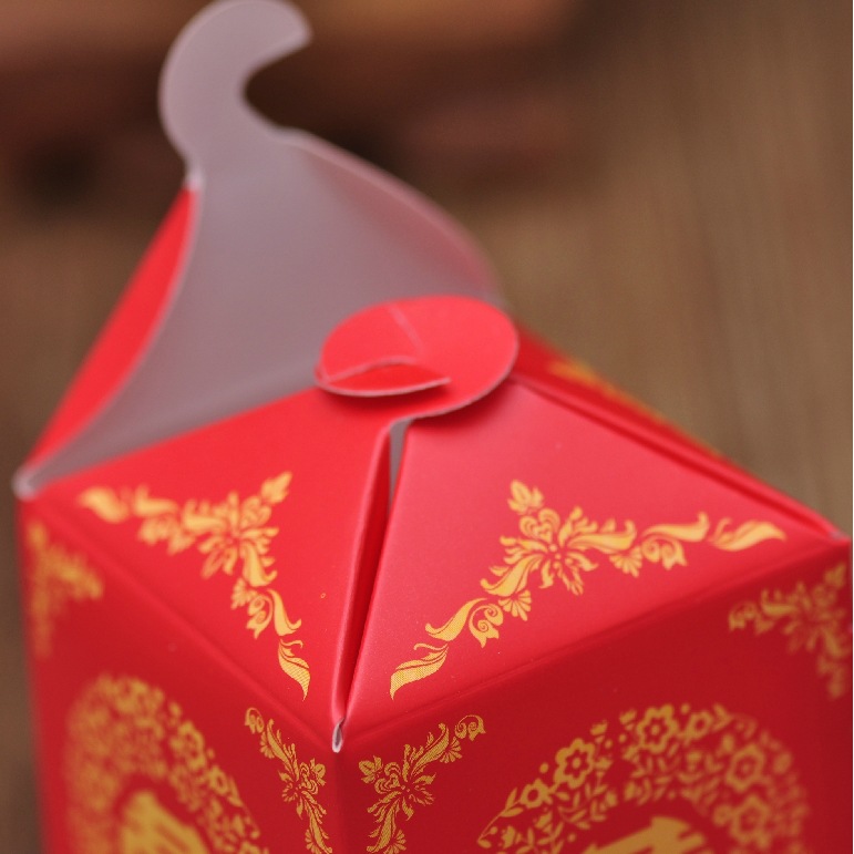 DHL Free shipping 200pcs Chinese Asian Style Red Double Happiness Sedan Chair Wedding favor box party gift favor candy box