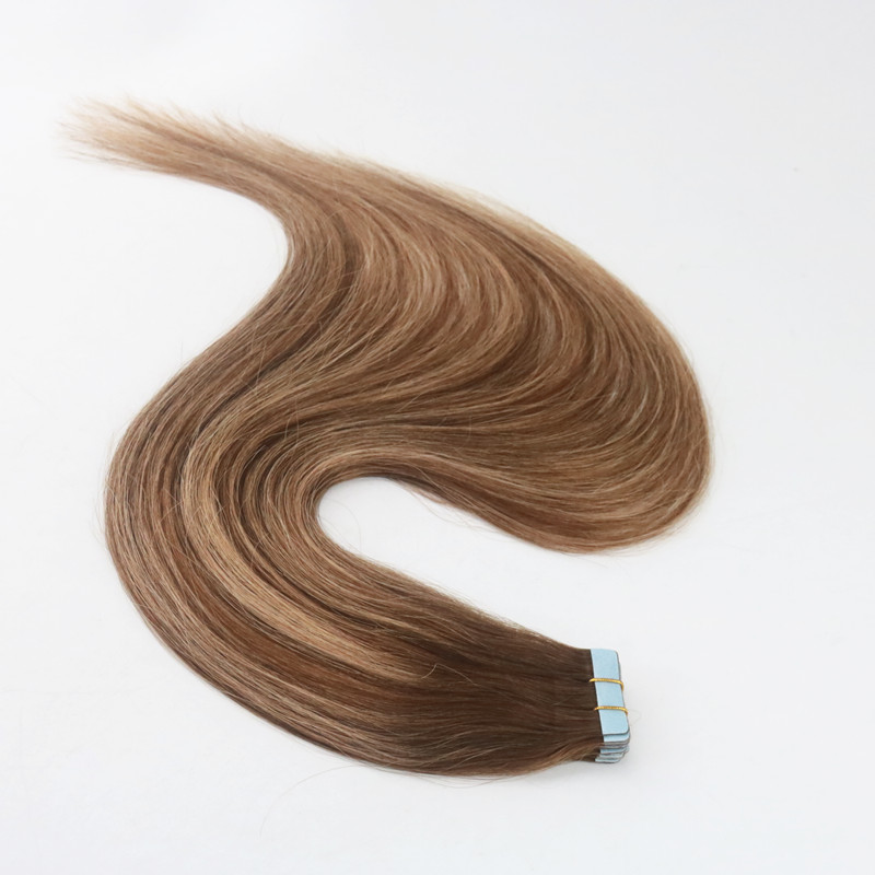 Balayage Color 4/27 Remy Hair Straight High Quality Best Selling PU Tape Hair 100G Per Bundle In Stock