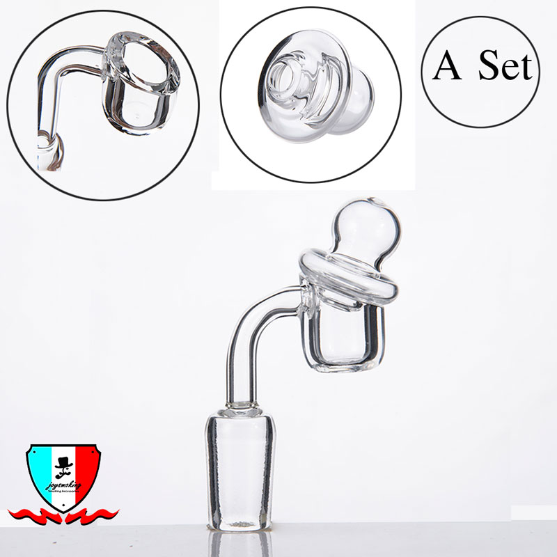 4mm Thick quartz banger nail polished domeless joint + quartz carb cap with a hole a set for dab rigs glass bong
4mm Thick quartz banger nail polished domeless joint + quartz carb cap with a hole a set for dab rigs glass bong