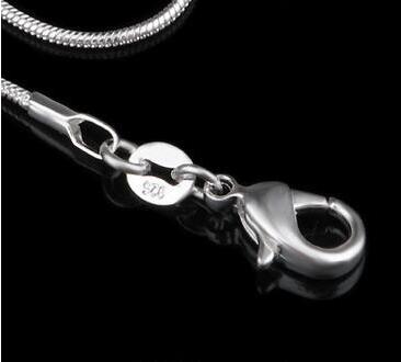 925 Sterling Silver Snake Chain Necklace for Woman Lobster Clasps Smooth Chain Fashion Jewelry Size 1mm 16 18 20 22 24 inch
