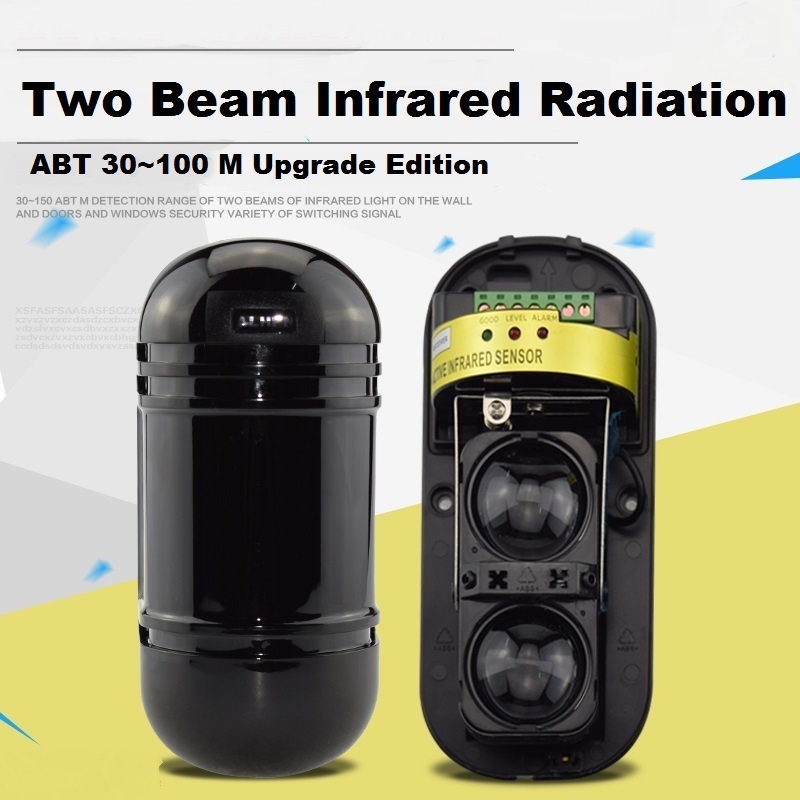 Newest Photoelectric Dual Beam Perimeter Fence Active Infrared IR Sensor Barrier Detector Transmitter Receiver ABT-60/80/100