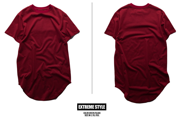 Fashion men extended t shirts longe hip hop tee women swag clothes haruku rock tshirt homme