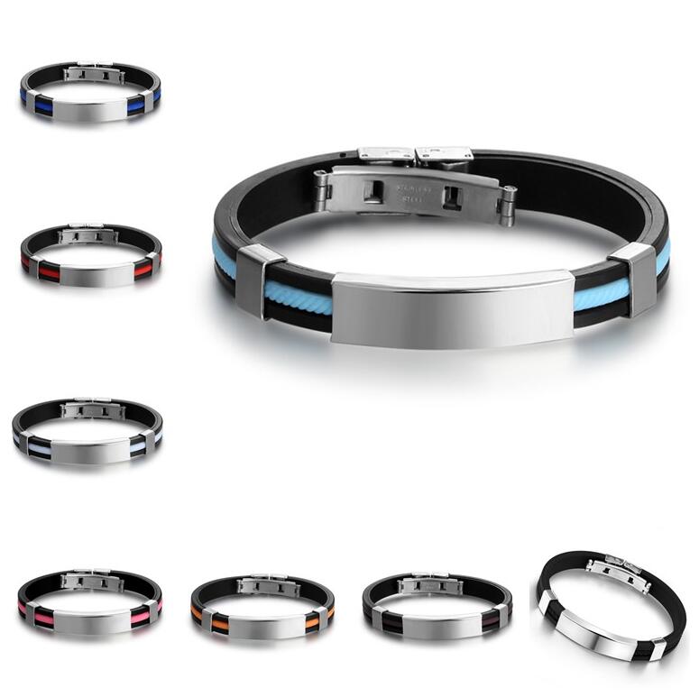 Free shipping Fashion jewelry titanium steel silicone bracelet FB388 mix order 20 pieces a lot Slap & Snap Bracelets
Free shipping Fashion jewelry titanium steel silicone bracelet FB388 mix order 20 pieces a lot Slap & Snap Bracelets