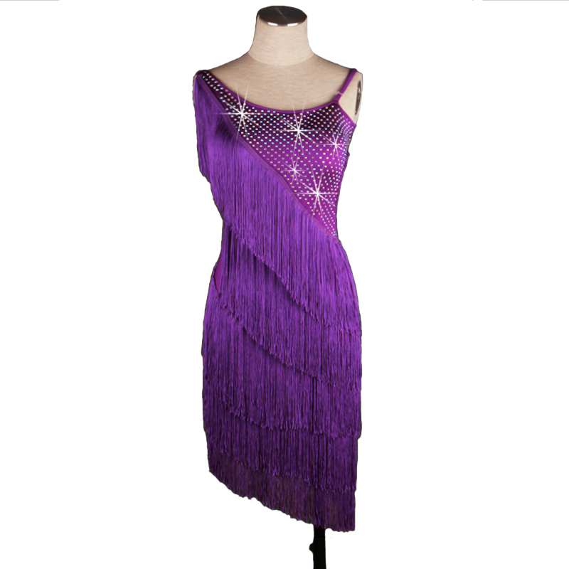 Latin Salsa Dance Dress Women Girls Customize Tango Dress Latin Dance Costumes D264 with Rhinestones Tassels, Purple
Latin Salsa Dance Dress Women Girls Customize Tango Dress Latin Dance Costumes D264 with Rhinestones Tassels, Purple