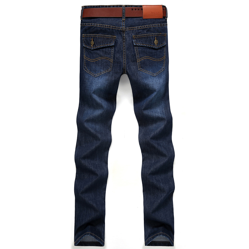 Wholesale-2016 Autumn Winter True Slim Straight Denim Mens Pants Deep Blue Homme Marque Jeans 01Y6699