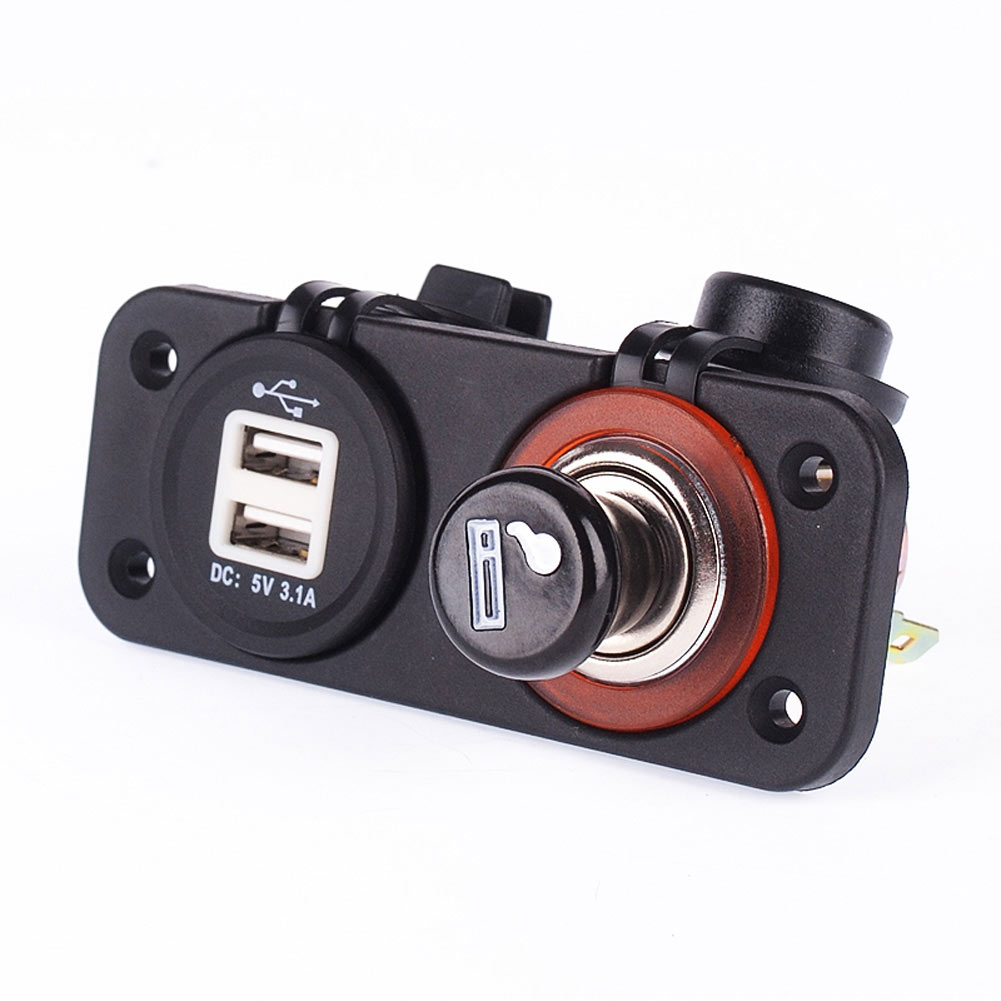 Guaranteed 100% Dual USB Power Port Charger Cigarette Lighter Plug Socket for Motorcycle car RV boat send 4pcs 15cm cable 4 screw 12-24v
Guaranteed 100% Dual USB Power Port Charger Cigarette Lighter Plug Socket for Motorcycle car RV boat send 4pcs 15cm cable 4 screw 12-24v
