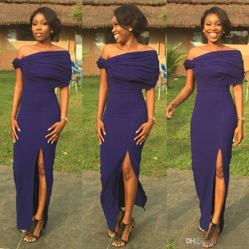 2017 Purple Chiffon Arabic Bridesmaid Dresses Dubai Party Oblique Off The Shoulder Sheath Modest Side Split Wedding Guest Gowns
2017 Purple Chiffon Arabic Bridesmaid Dresses Dubai Party Oblique Off The Shoulder Sheath Modest Side Split Wedding Guest Gowns