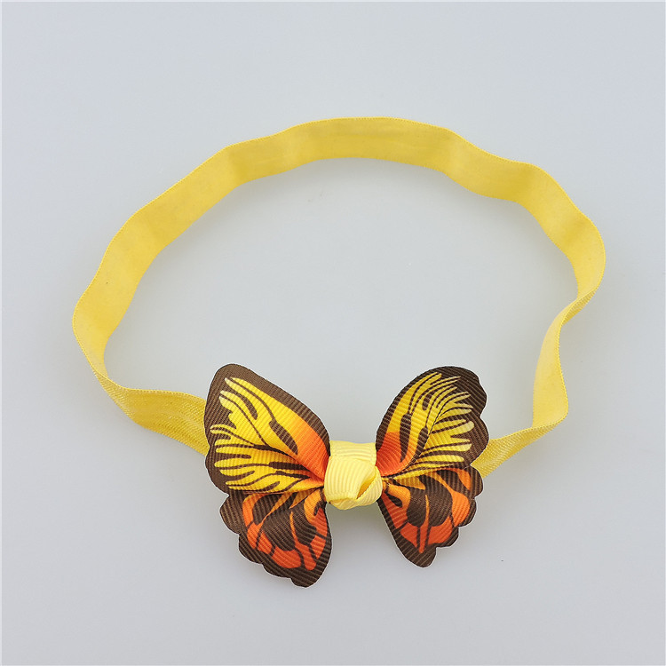 20pcs newest stretchy Hairbands hair Accessories with 3D simulation butterfly hair bows flowers headbands hair band SG8649