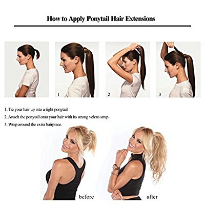 White blonde Fuffy wavy ponytail hairpiece color 613 ,Raw virgin hair blond wavy ponytail hair extension 120g 140g