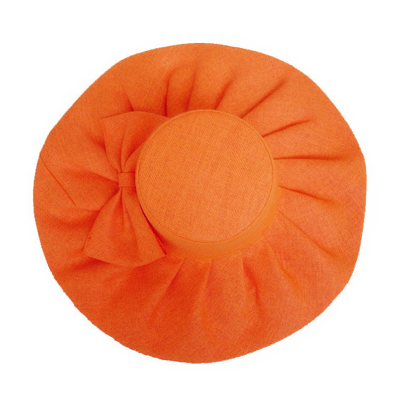 Linen Summer Womens Kentucky Derby Wide Brim Sun Hat Wedding Church Sea Beach Cap 10pcs/lot