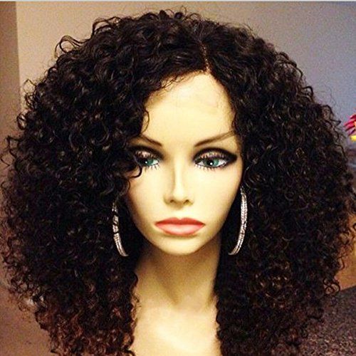360 Lace Frontal Wig 250% Density Pre-Plucked Hairline 360 Lace Front Human Hair Wig Curly Wig for Black Women (12inch with 250% densit