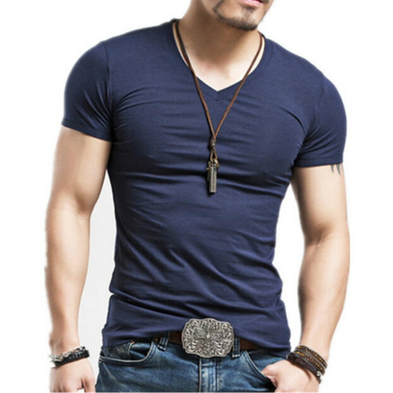 Men's Tops Tees summer new cotton v neck short sleeve t shirt men fashion trends fitness tshirt free shipping, V white
Men's Tops Tees summer new cotton v neck short sleeve t shirt men fashion trends fitness tshirt free shipping, V white
