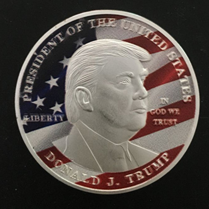 5 pcs Donald Trump The President of The united state of Ameirca silver plated color souvenir USA coin badge 
5 pcs Donald Trump The President of The united state of Ameirca silver plated color souvenir USA coin badge
