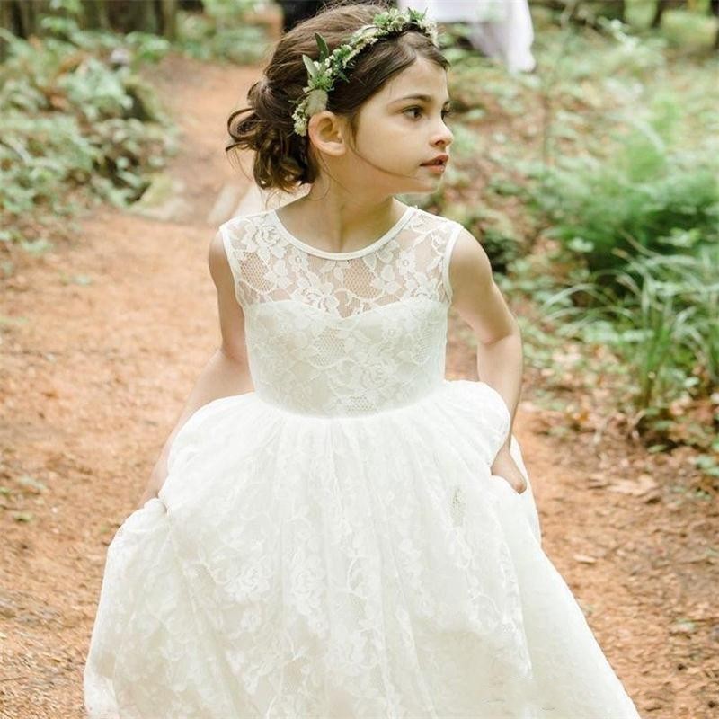 2017 Cheap New Flower Girls Dresses For Weddings Jewel Neck Sleeveless Full Lace Ankle Length Open Back Birthday Pageant Communion Dress, Silver
2017 Cheap New Flower Girls Dresses For Weddings Jewel Neck Sleeveless Full Lace Ankle Length Open Back Birthday Pageant Communion Dress, Silver