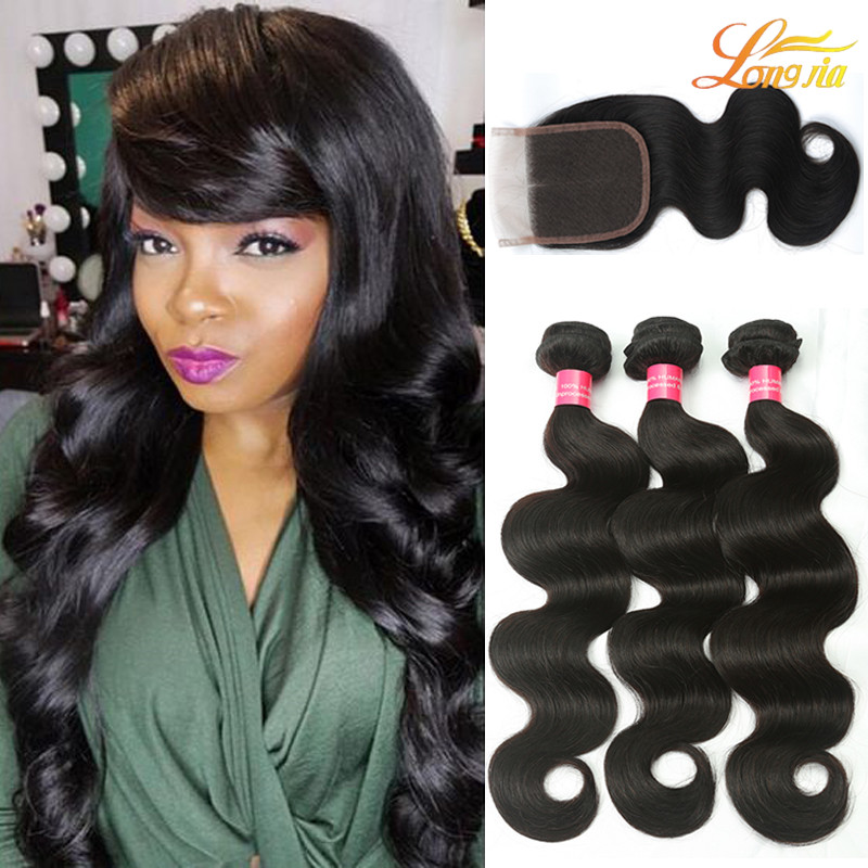 Wholesale Unprocessed Brazilian Hair Body Wave 3Bundles with 1Closure Double Weft Virgin Brazilian Human Hair Natural Color Can Be Dyed
Wholesale Unprocessed Brazilian Hair Body Wave 3Bundles with 1Closure Double Weft Virgin Brazilian Human Hair Natural Color Can Be Dyed