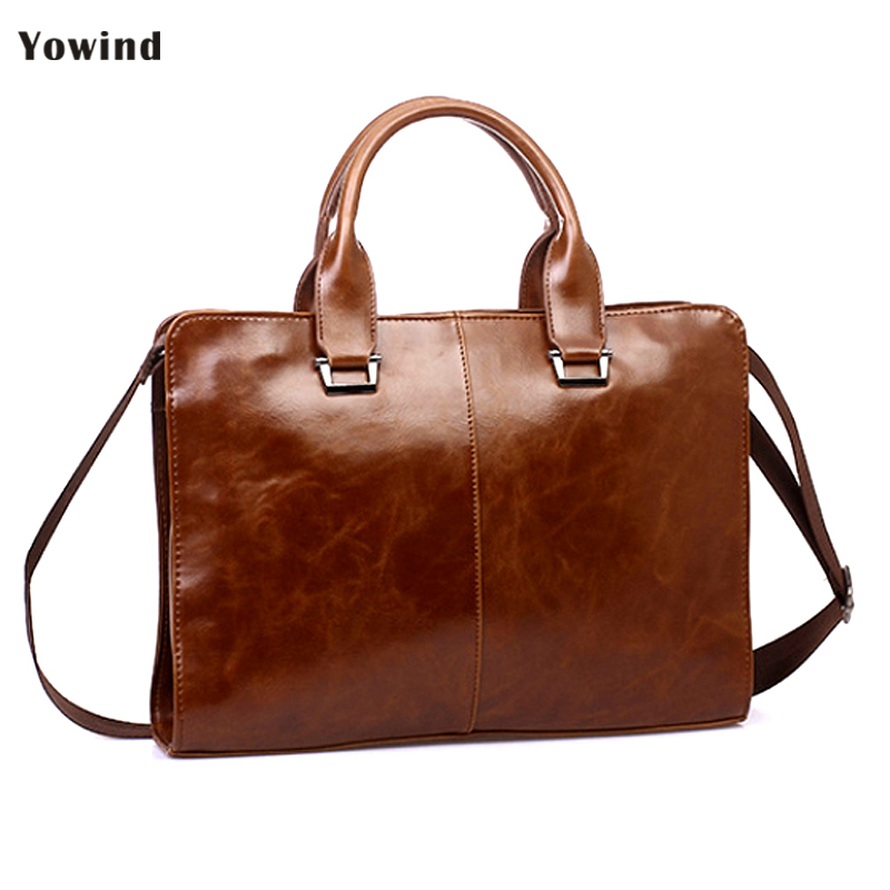Wholesale- YOWIND High Quality PU leather briefcases Laptop bag men's Briefcase work Business Handbag Messenger/Shoulder Bags male gift, Black
Wholesale- YOWIND High Quality PU leather briefcases Laptop bag men's Briefcase work Business Handbag Messenger/Shoulder Bags male gift, Black