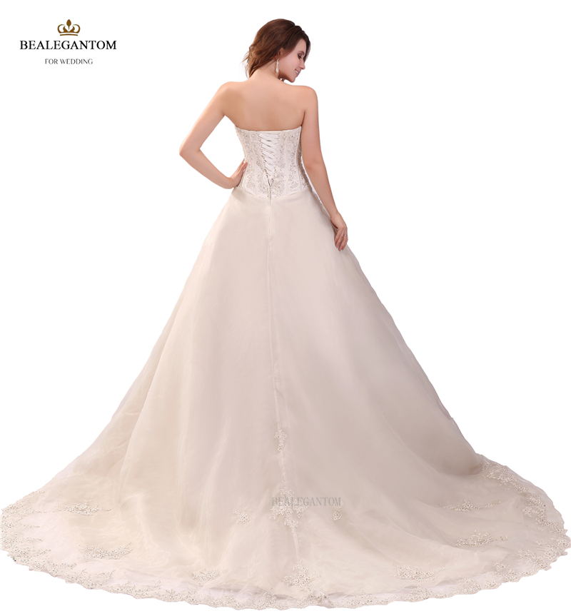 2017 Real Photo Sweetheart Vintage Lace Ball Gown Wedding Dresses Organza Appliques Beaded Cheap Lace Up Plus Size Bridal Gowns BM33