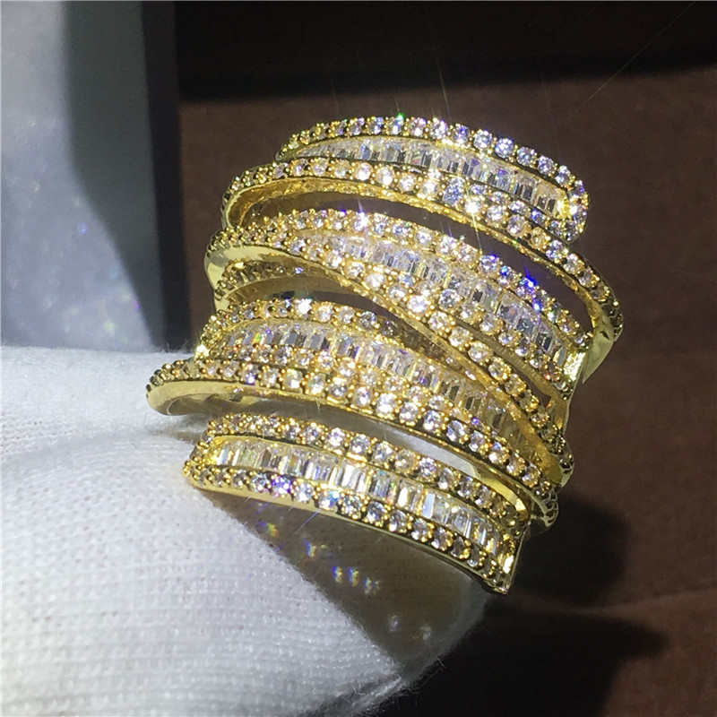 Luxury Big ring Yellow Gold Filled Engagement wedding band rings for women T shape 5A zircon crystal 925 silver Bijoux Gift
Luxury Big ring Yellow Gold Filled Engagement wedding band rings for women T shape 5A zircon crystal 925 silver Bijoux Gift